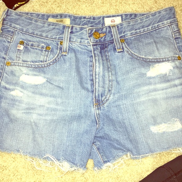 Ag Adriano Goldschmied Pants - Adriano goldschmied AG high rise denim shorts jean